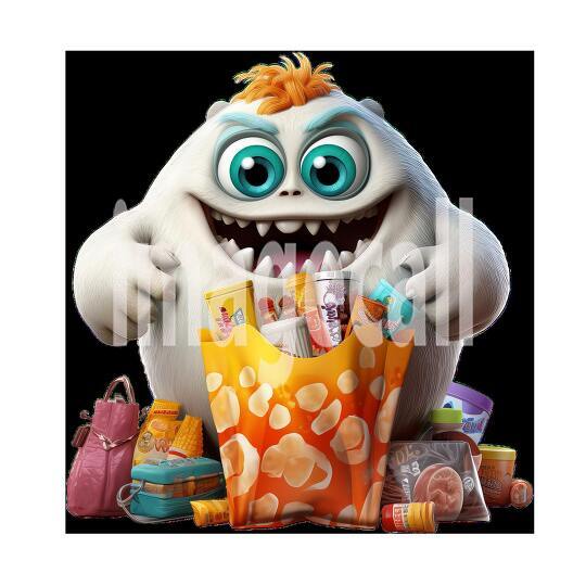 Clipart Trick or Treat Monsters 15300dpi