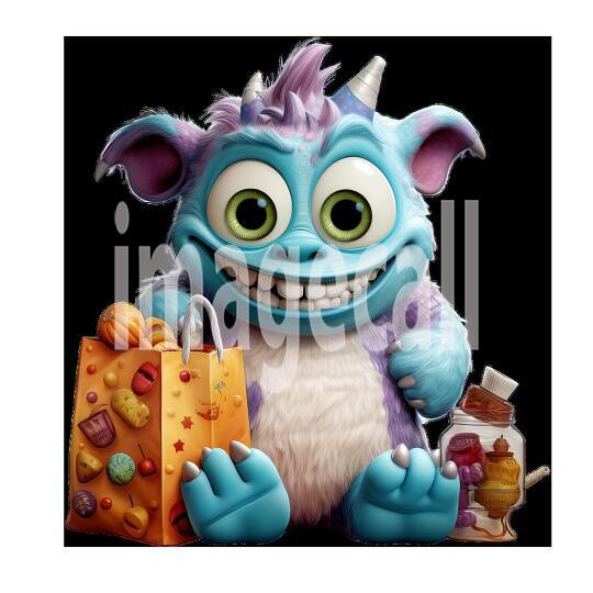 Clipart Trick or Treat Monsters 20300dpi