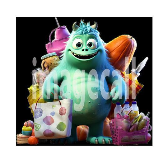 Clipart Trick or Treat Monsters 3300dpi