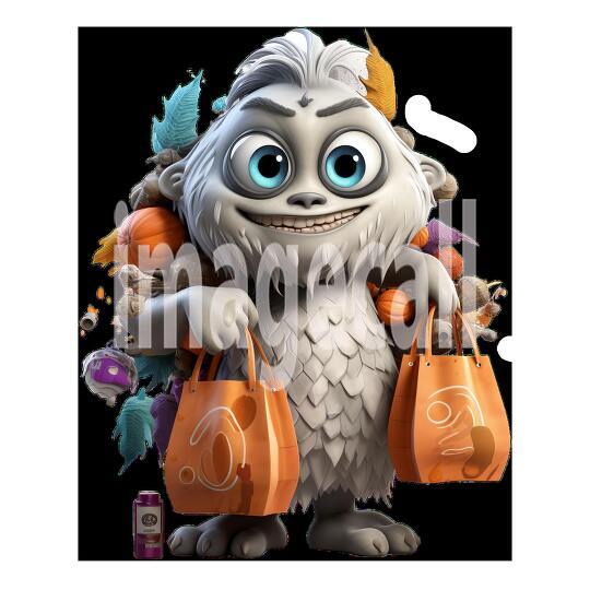 Clipart Trick or Treat Monsters 7300dpi