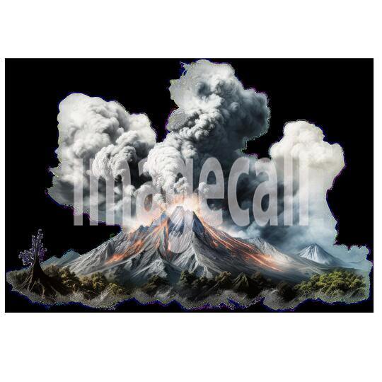 Clipart Volcano 12 - 300dpi