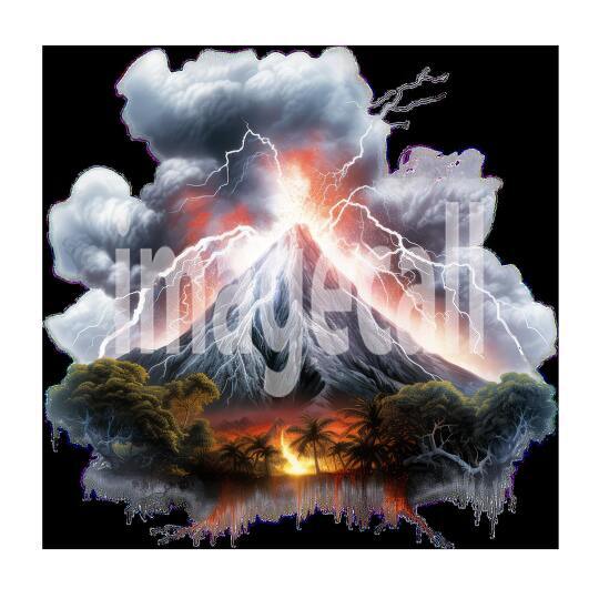 Clipart Volcano 14 - 300dpi