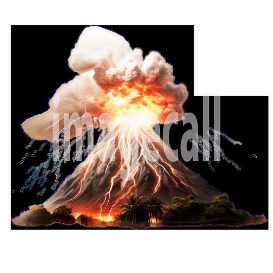 Clipart Volcano 15 - 300dpi