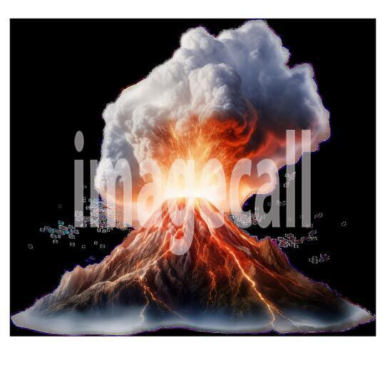 Clipart Volcano 16 - 300dpi