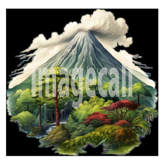 Clipart Volcano 17 - 300dpi