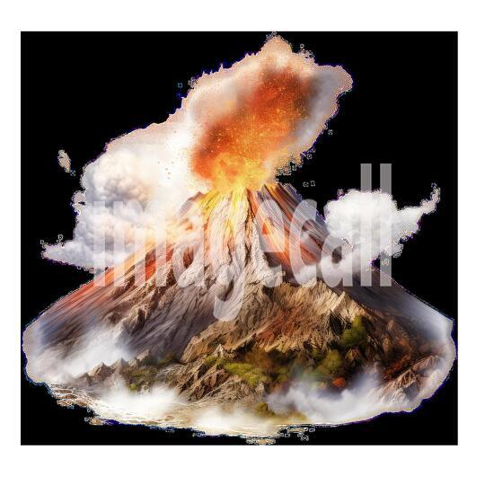 Clipart Volcano 7 - 300dpi