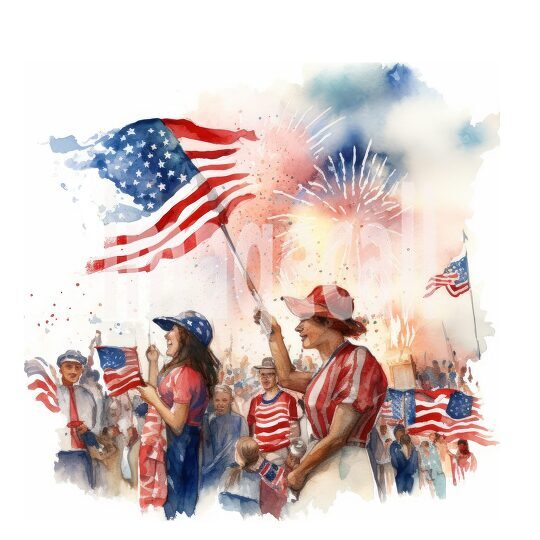 clipart watercolor 4th july (2)300dpi