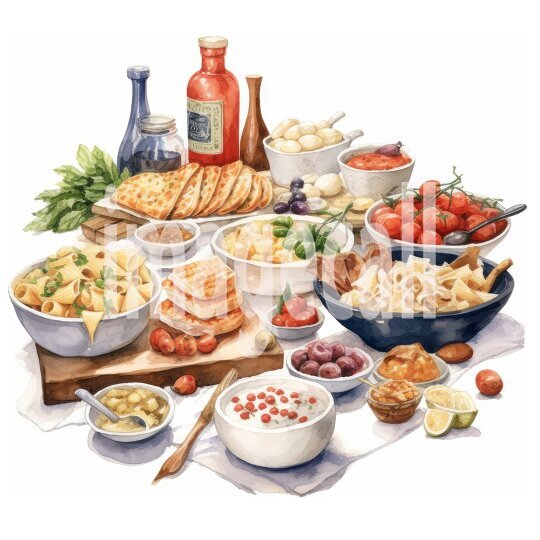 Clipart Watercolor Italy (13)300dpi