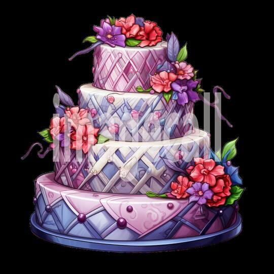 Clipart Wedding Cakes 2300dpi