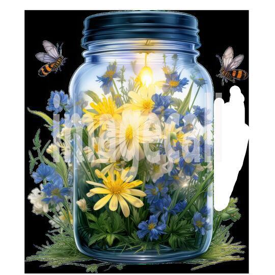 Clipart Windflower Jars 15300dpi