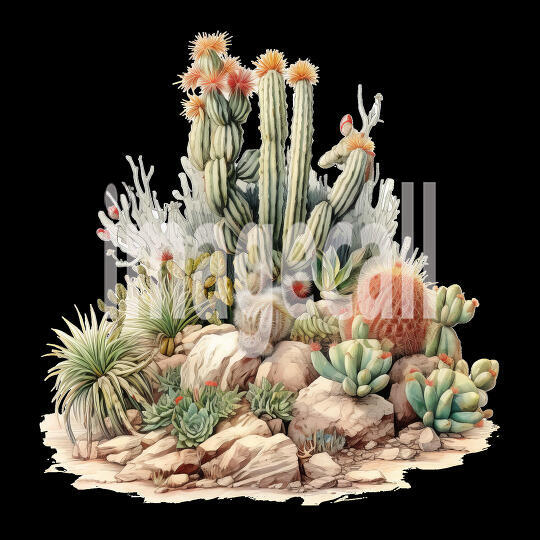 Desert Cactus Illustration Clipart (13)300dpi