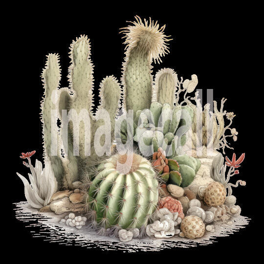 Desert Cactus Illustration Clipart (14)300dpi
