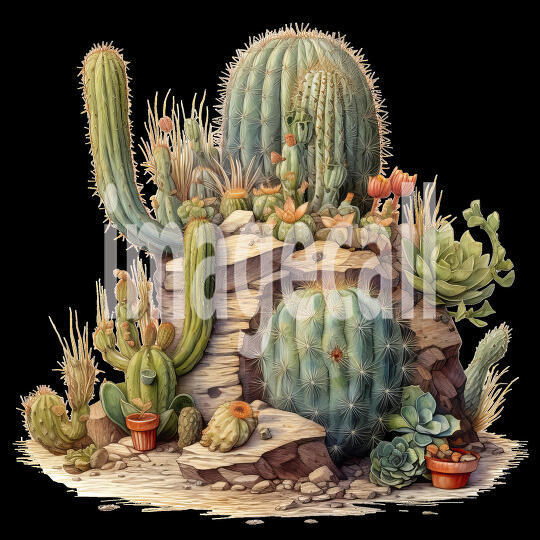 Desert Cactus Illustration Clipart (8)300dpi