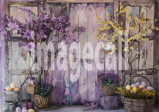 ES0002 - Pastel Purple Easter Floral Door (10)