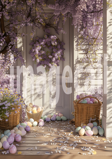 ES0002 - Pastel Purple Easter Floral Door (12)