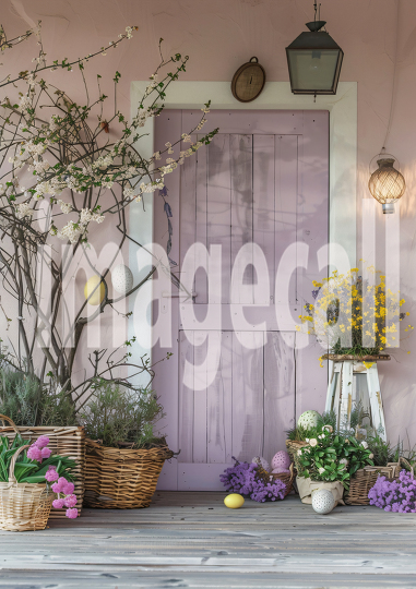 ES0002 - Pastel Purple Easter Floral Door (13)