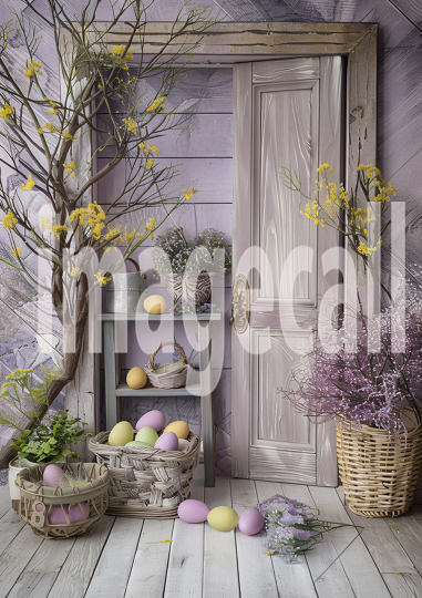 ES0002 - Pastel Purple Easter Floral Door (16)