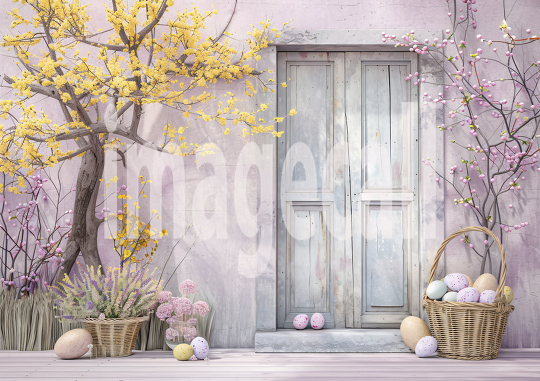 ES0002 - Pastel Purple Easter Floral Door (17)