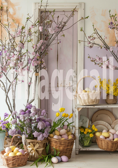 ES0002 - Pastel Purple Easter Floral Door (20)
