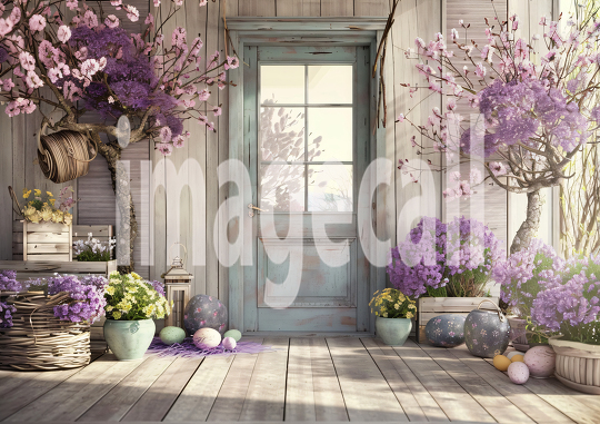ES0002 - Pastel Purple Easter Floral Door (5)