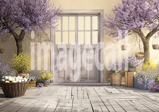ES0002 - Pastel Purple Easter Floral Door (7)