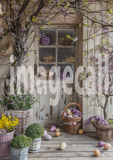 ES0002 - Pastel Purple Easter Floral Door (9)