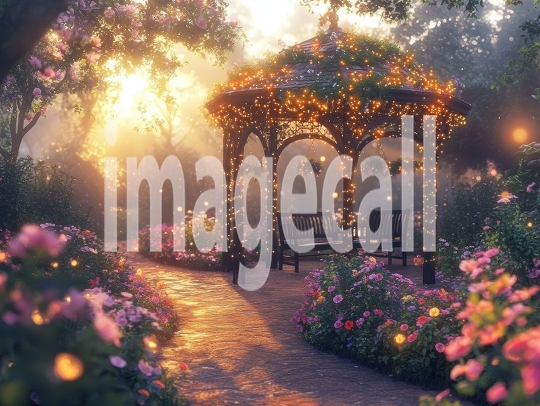 Fantasy Garden Pavilion (6)- Destiny Backdrops