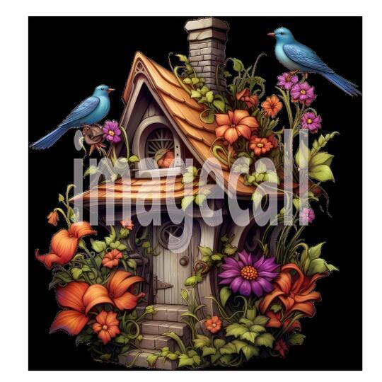 Floral Bird Houses (2)300dpi