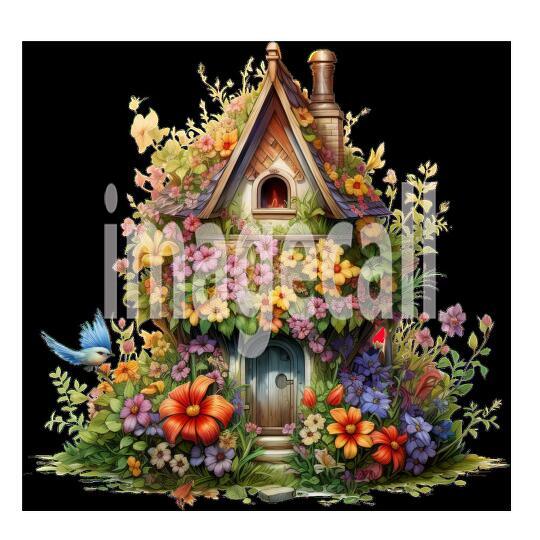 Floral Bird Houses (3)300dpi