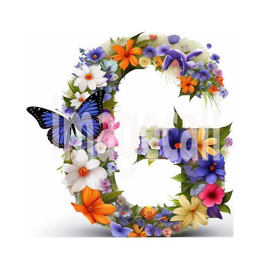 G Clipart Floral Alphabet300dpi