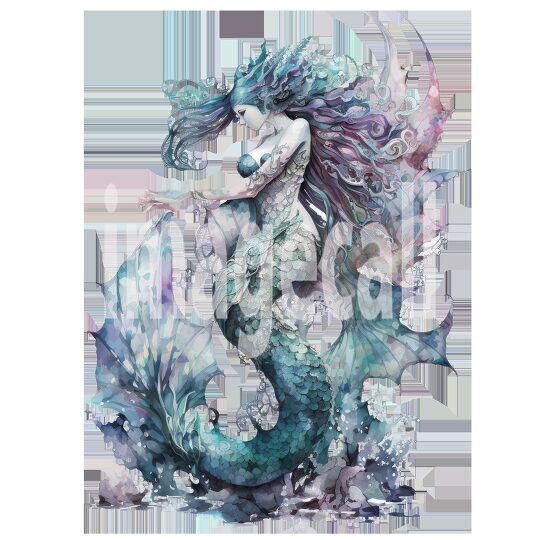 Mermaid Watercolor Clipart (12)300dpi