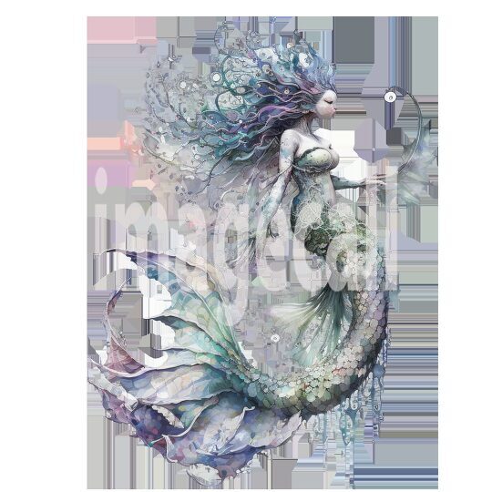 Mermaid Watercolor Clipart (19)300dpi