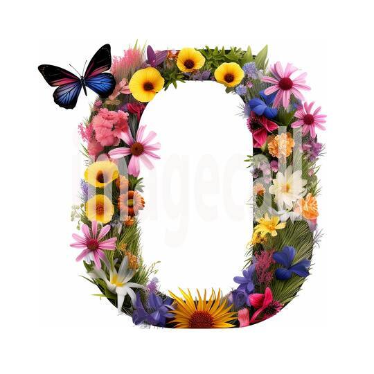 O Clipart Floral Alphabet300dpi