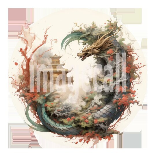 Oriental Floral Dragons (11)