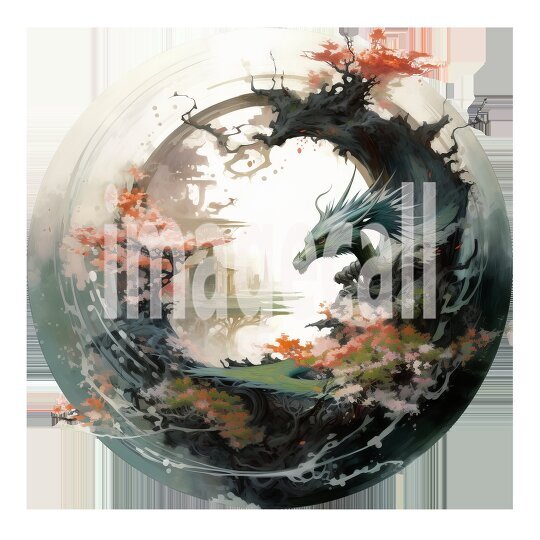 Oriental Floral Dragons (2)