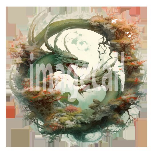 Oriental Floral Dragons (7)