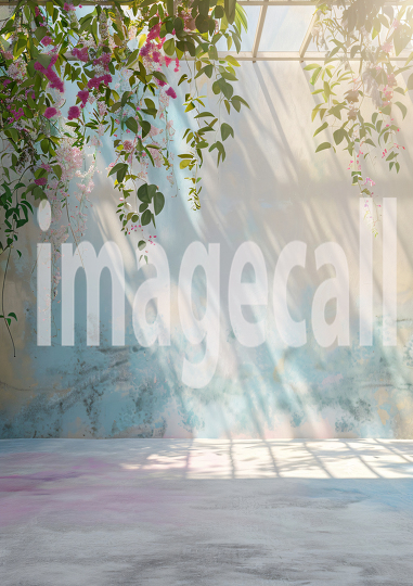 Pastel Blue Pink Floral Wall (10)