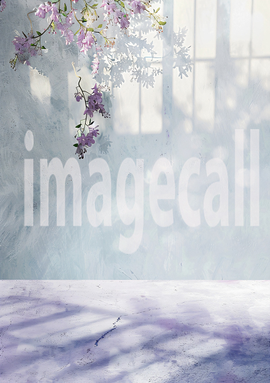 Pastel Blue Purple Floral Wall (16)