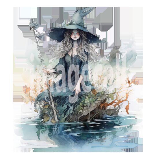 River Witch Watercolor Clipart (11)300dpi
