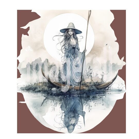 River Witch Watercolor Clipart (1)300dpi