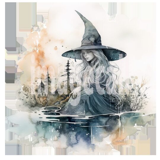 River Witch Watercolor Clipart (17)300dpi