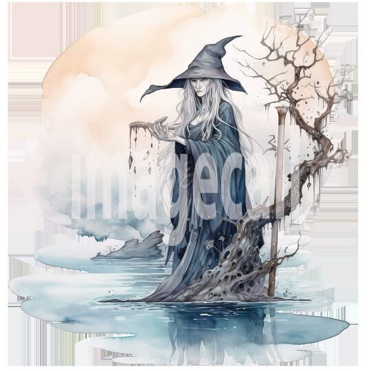 River Witch Watercolor Clipart (19)300dpi