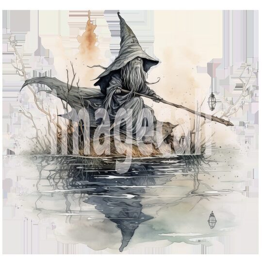 River Witch Watercolor Clipart (5)300dpi