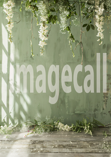 Sage Green Floral Wall (13)