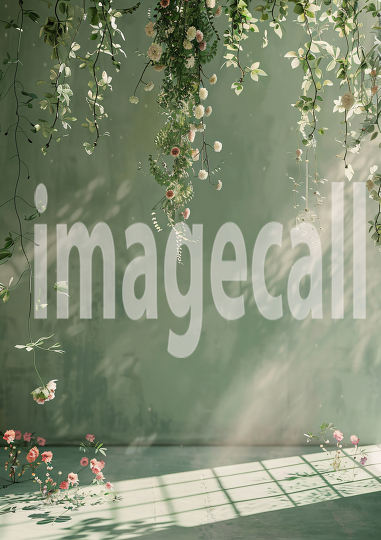 Sage Green Floral Wall (15)