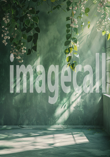 Sage Green Floral Wall (2)