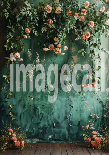 Sage Green Floral Wall (3)