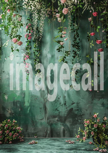 Sage Green Floral Wall (6)