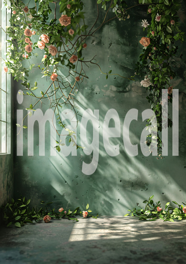 Sage Green Floral Wall (7)