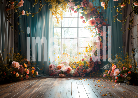 ST0007 - Vintage Floral Hoop (2)